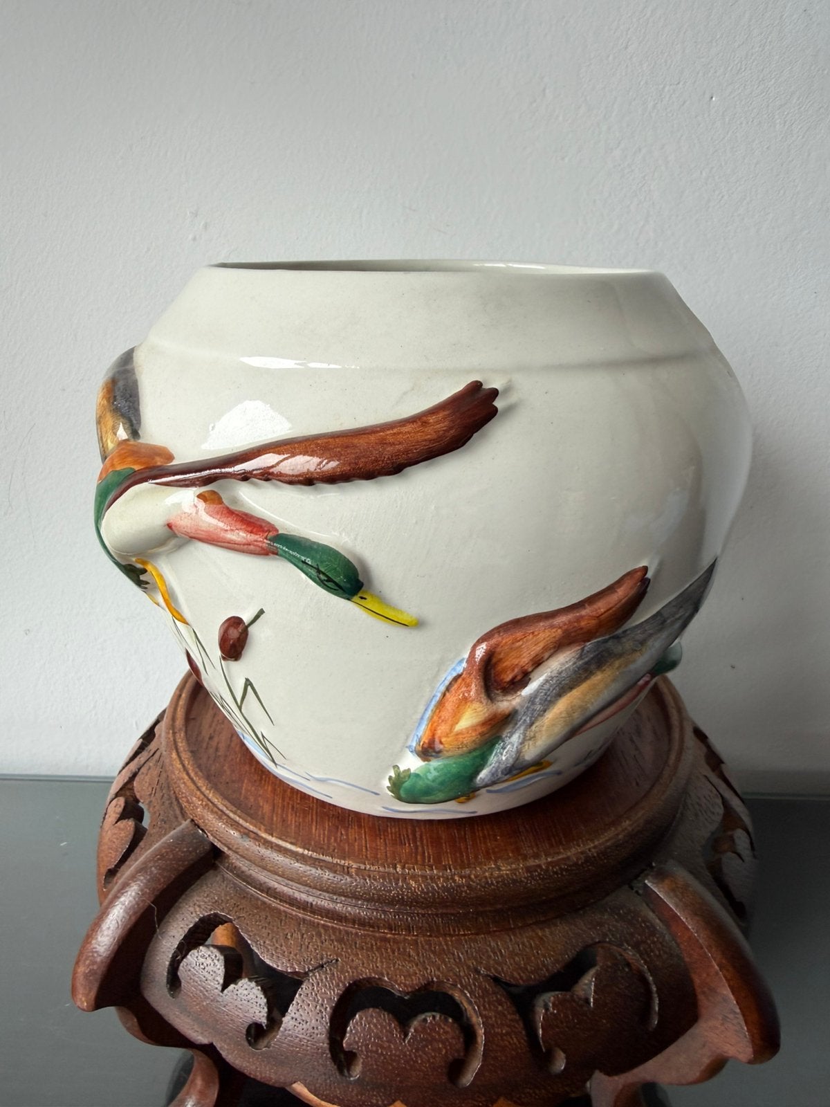 Pot of vaas Faiancas Alcobaca Portugal Eenden, Ophalen of Verzenden