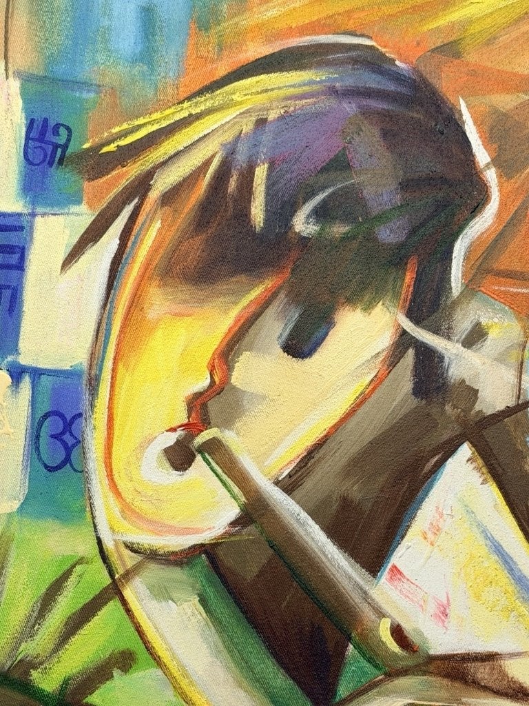 261061 African art Godwin Adjei Sowah " boy on flute" Ghana, Ophalen of Verzenden