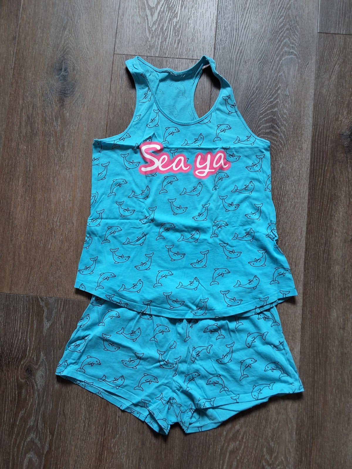 Shorthama met dolfijnen zgan maat 158-164, Kinderen en Baby's, Kinderkleding | Maat 158, Nacht- of Onderkleding, Meisje, H&M, Ophalen of Verzenden