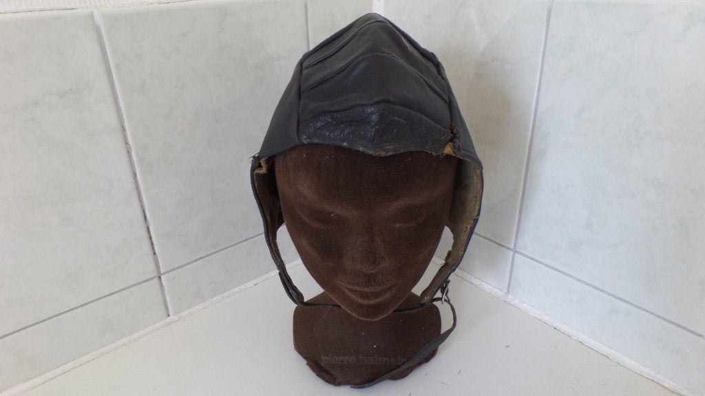 Kap pantservoertuig bestuurder, vintage, Italiaans-(#9317), Ophalen of Verzenden, Landmacht, Overige gebieden, Helm of Baret