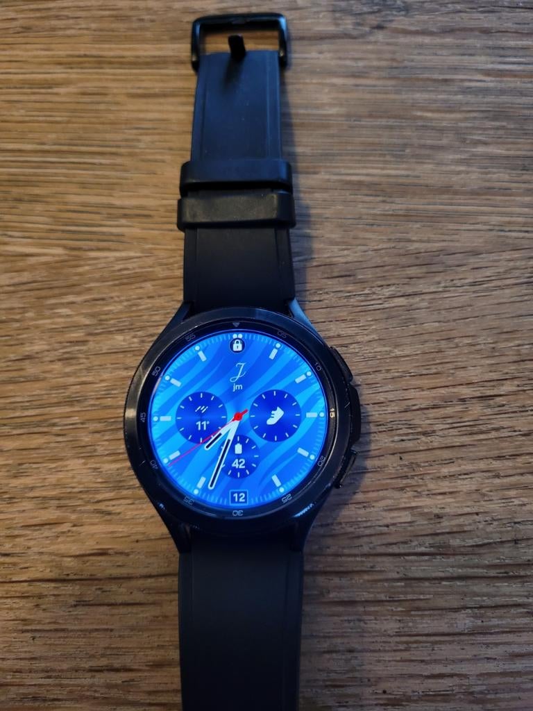 Samsung Galaxy Watch 4 Classic 46 mm, Sieraden, Tassen en Uiterlijk, Smartwatches, Zwart, Ophalen of Verzenden, Zo goed als nieuw