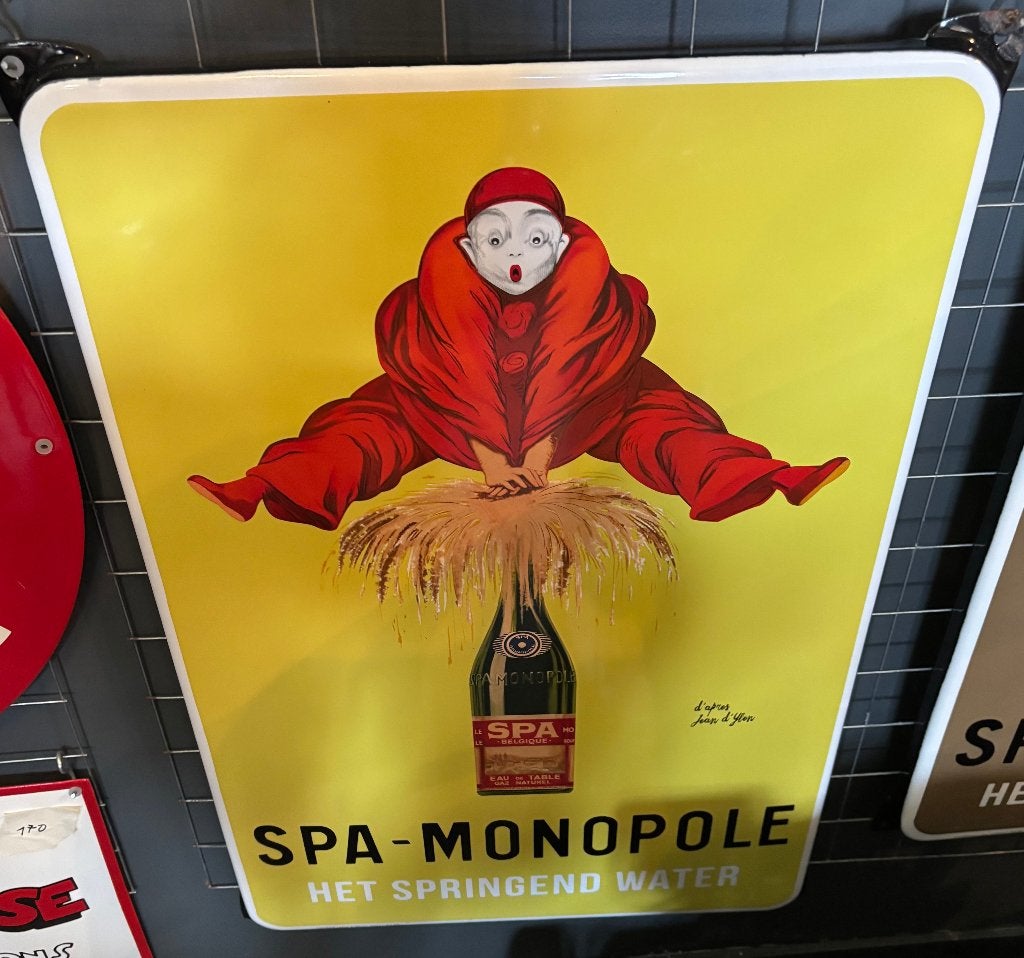 emaille reclamebord spa monopole, Ophalen of Verzenden, Nieuw, Reclamebord