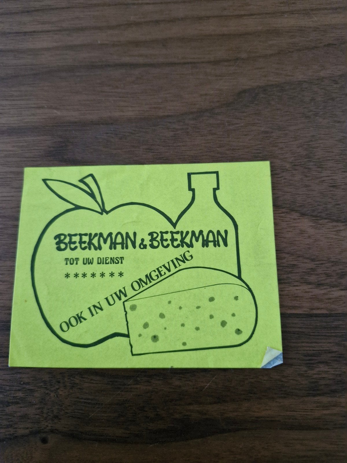 8339 Vintage Beekman & Beekman Sticker - Tot Uw Dienst, Ophalen of Verzenden, Nieuw, Overige typen