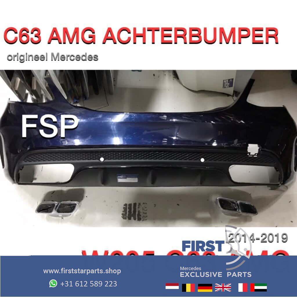 W205 C63 AMG ACHTERBUMPER + DIFFUSER Mercedes C Klasse 63 20, Auto-onderdelen, Carrosserie en Plaatwerk, Bumper, Mercedes-Benz