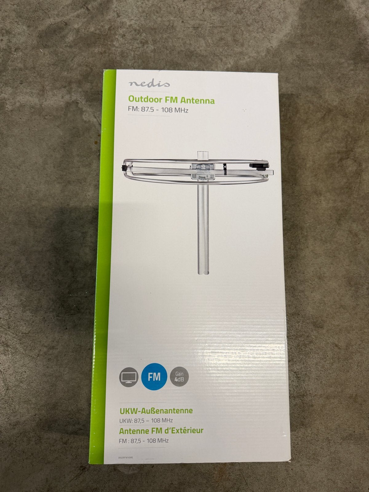 Nedis Outdoor FM Antenne - 87.5 - 108 MHz, Ophalen of Verzenden, Nieuw, Antenne