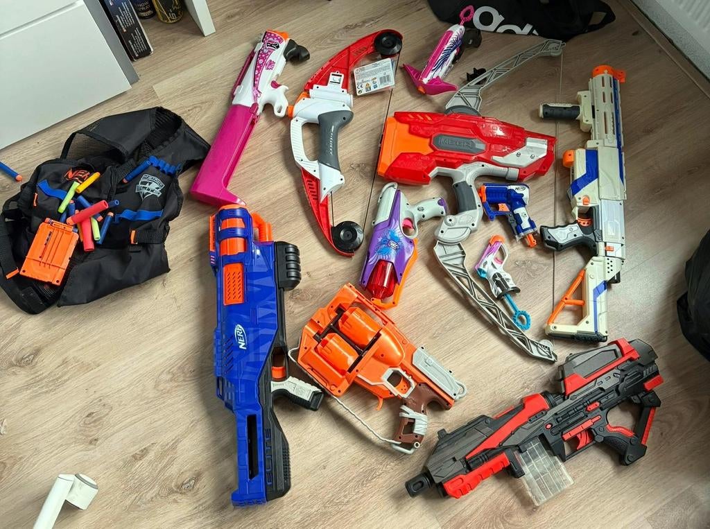 Nerf Collectie met Vest en Accessoires, Ophalen, Gebruikt