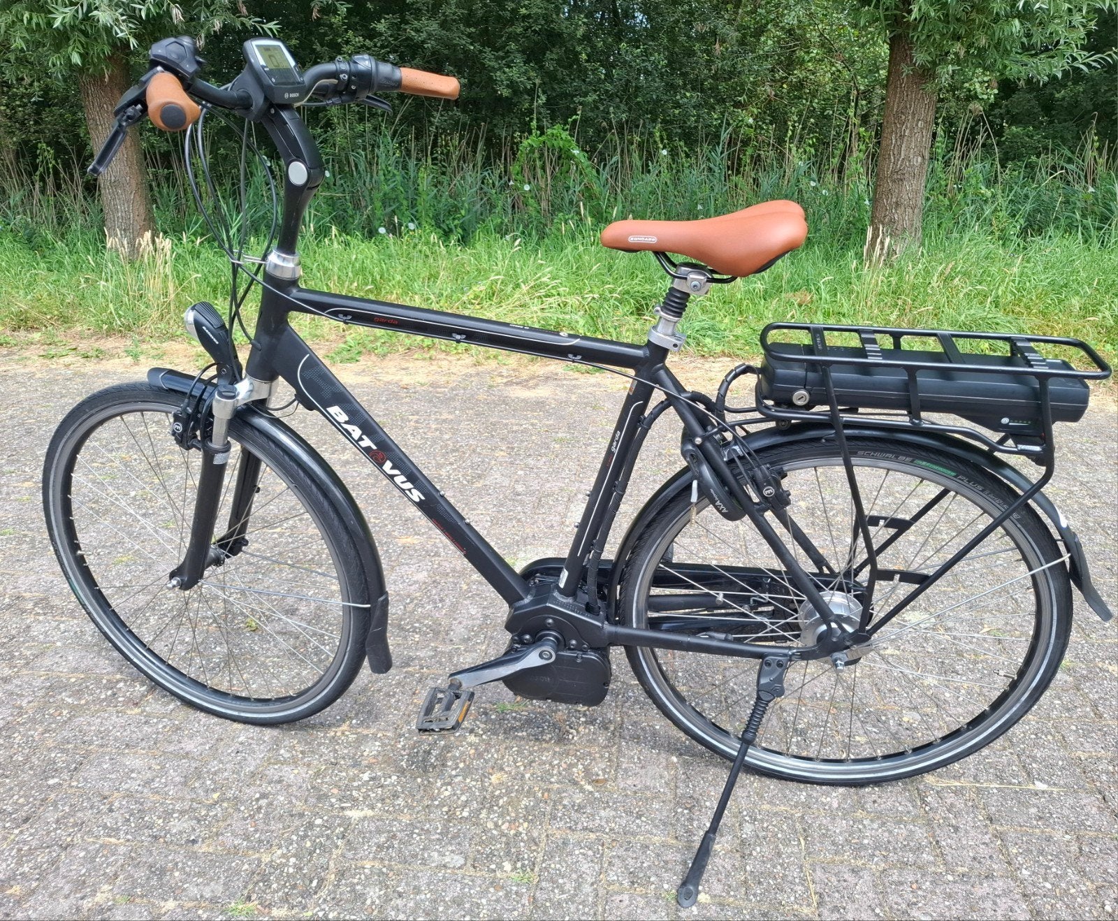 Elektrische Batavus herenfiets, Bosch middenmotor, 57cm, Fietsen en Brommers, Fietsen | Heren | Herenfietsen, Ophalen, Versnellingen