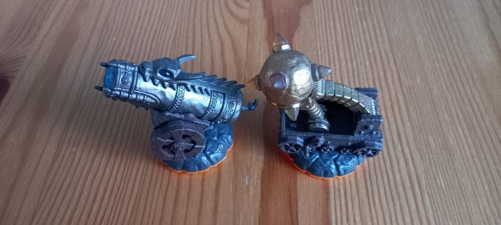 Skylanders Giants Dragonfire Cannon figuren (2x), Avontuur en Actie, 2 spelers, Ophalen of Verzenden, Zo goed als nieuw