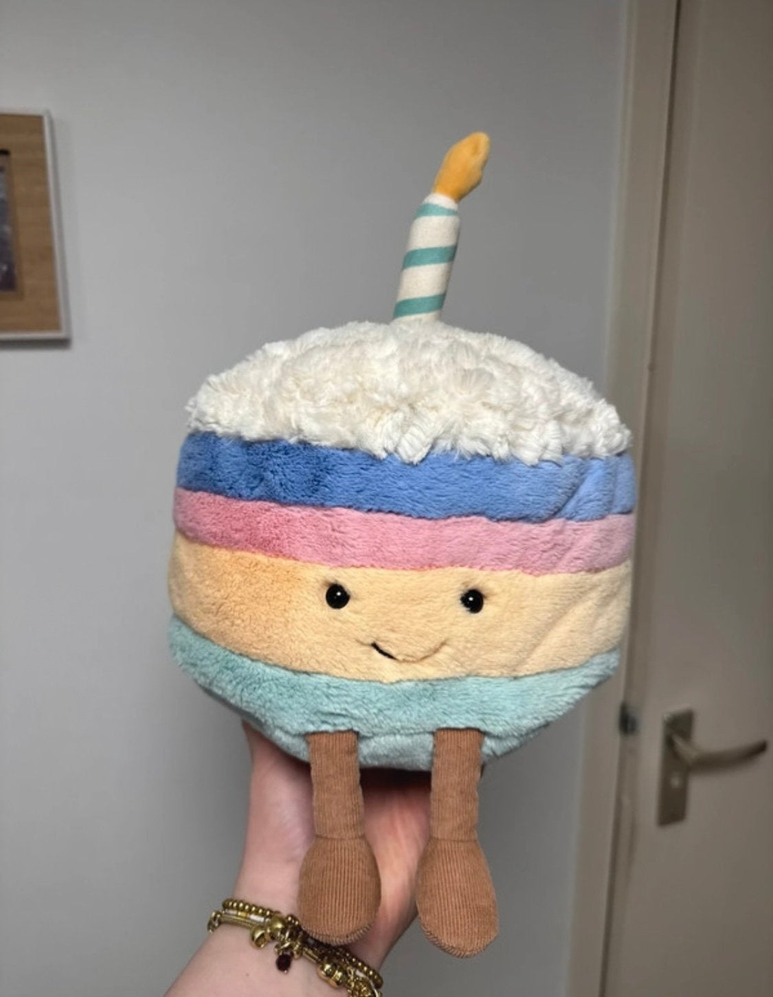 Jellycat Amuseable rainbow cake large, Jellycat, Overige typen, Ophalen of Verzenden, Zo goed als nieuw