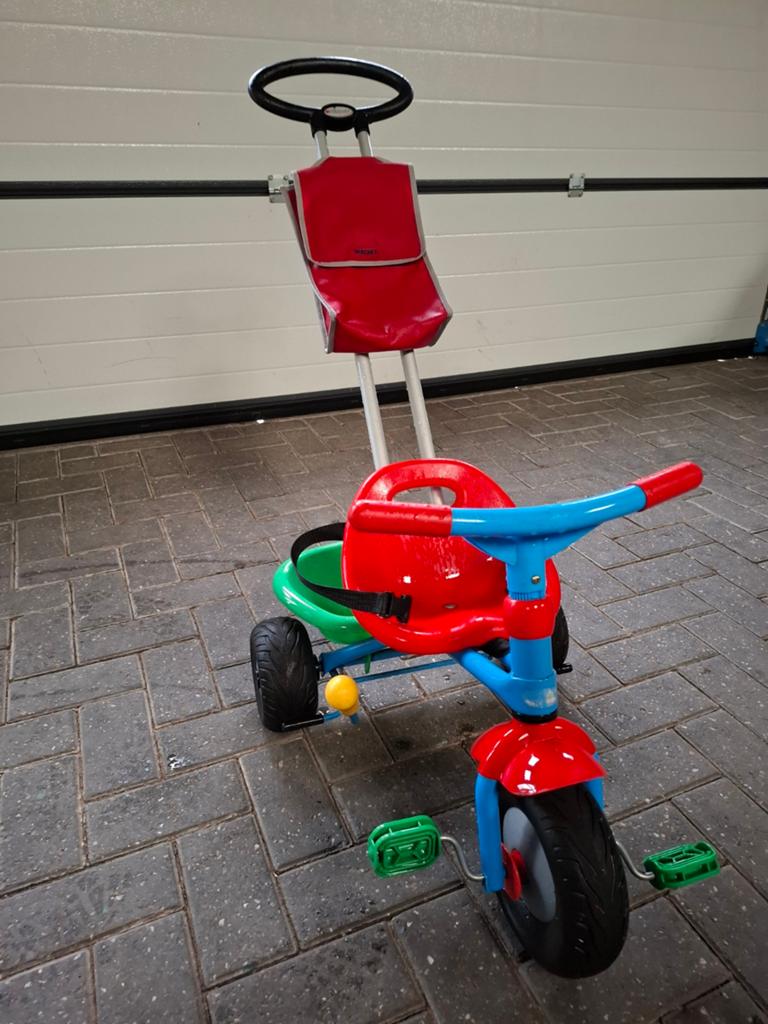 Driewieler trap duw fiets, Ophalen
