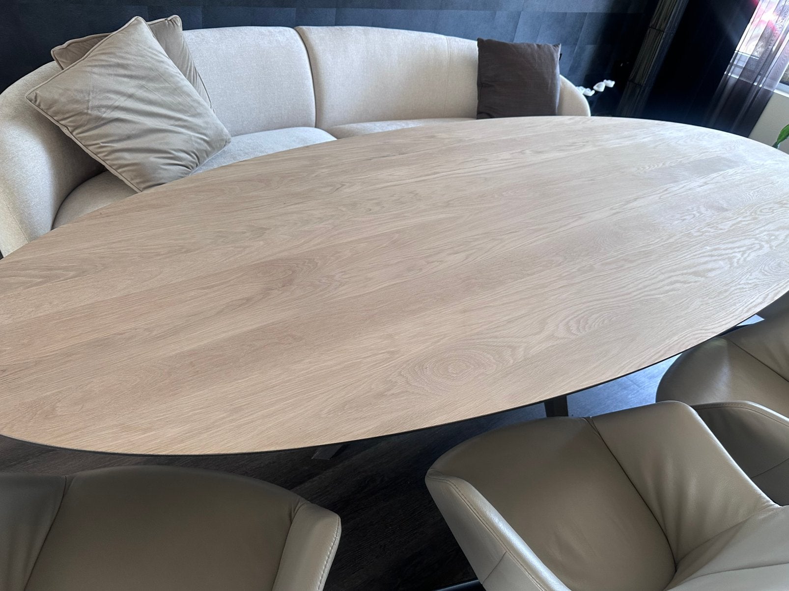 diadesi geschuurde blanke eiken  eettafel 300x120 cm, Huis en Inrichting, Tafelonderdelen, 100 tot 150 cm, 200 cm of meer, Ophalen of Verzenden