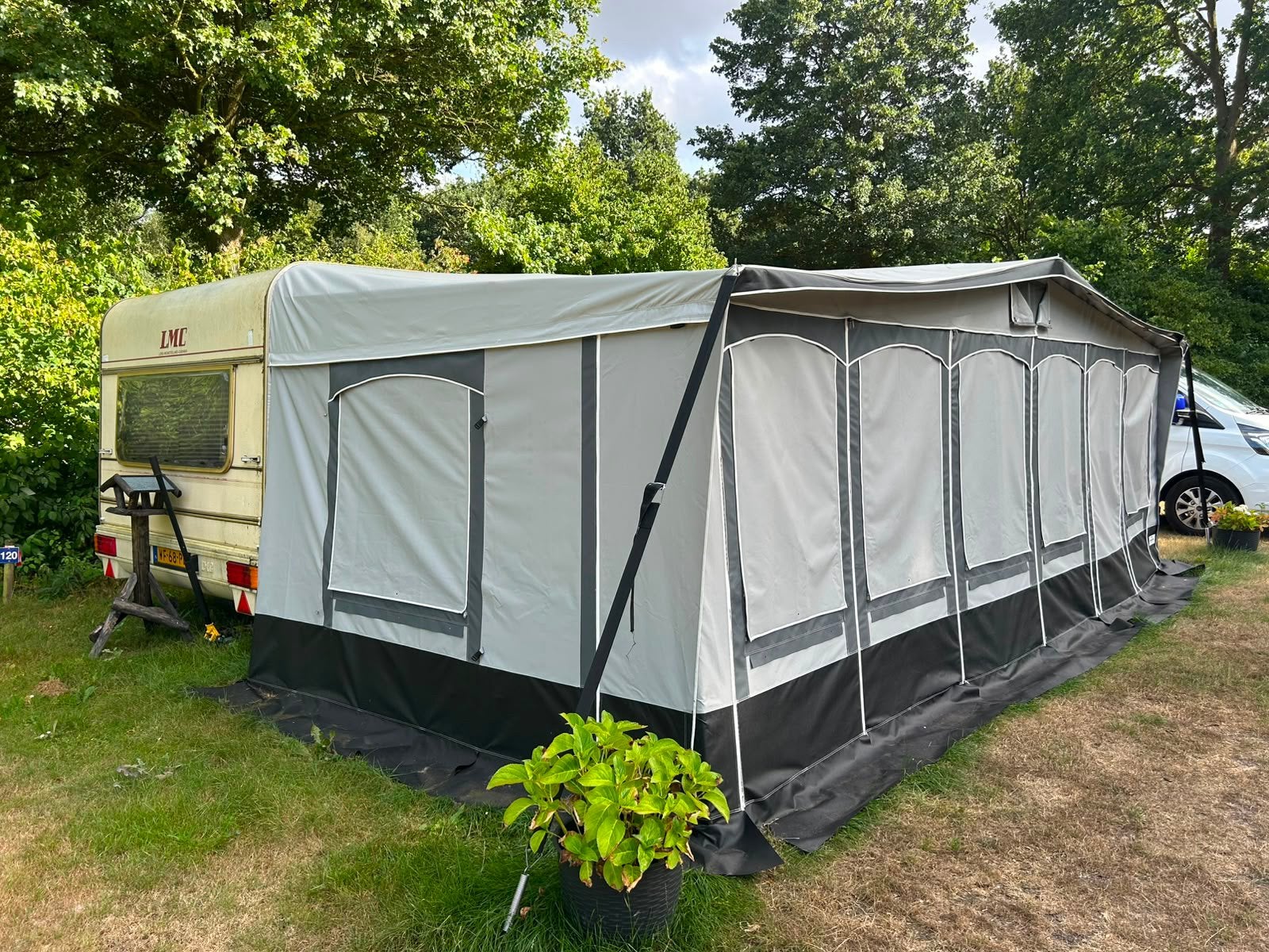 Teab seizoensplek tm 1-11-26 Zeewolde caravan en voortent, Caravans en Kamperen, Tenten, Ophalen, Gebruikt, Tot en met 2
