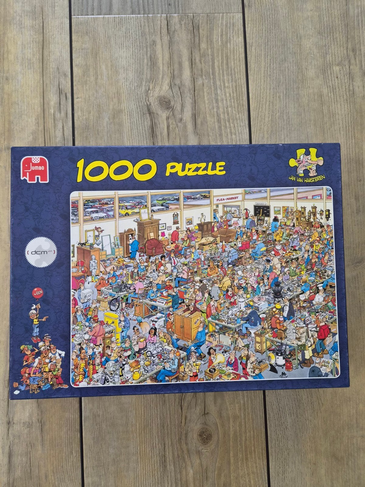 Jan van Haasteren Vlooienmarkt 1000 stukjes puzzel, Ophalen of Verzenden, 500 t/m 1500 stukjes, Zo goed als nieuw, Legpuzzel