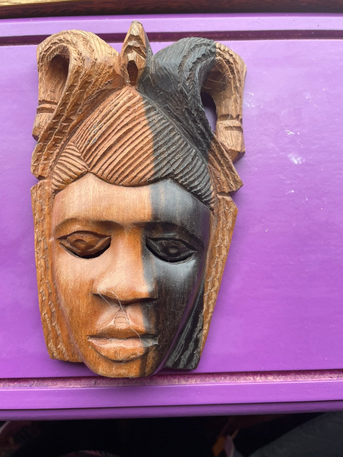 Mooi houten masker ( nigeria ), Ophalen of Verzenden