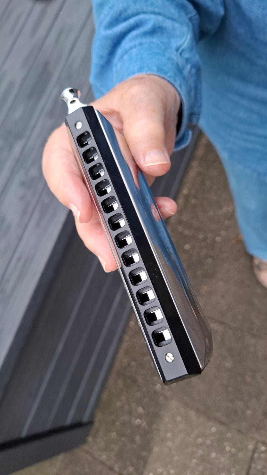 mondharmonica Hohner 48 chromonica hoes en doos, Ophalen of Verzenden, Zo goed als nieuw, Met koffer of doosje, C-mondharmonica