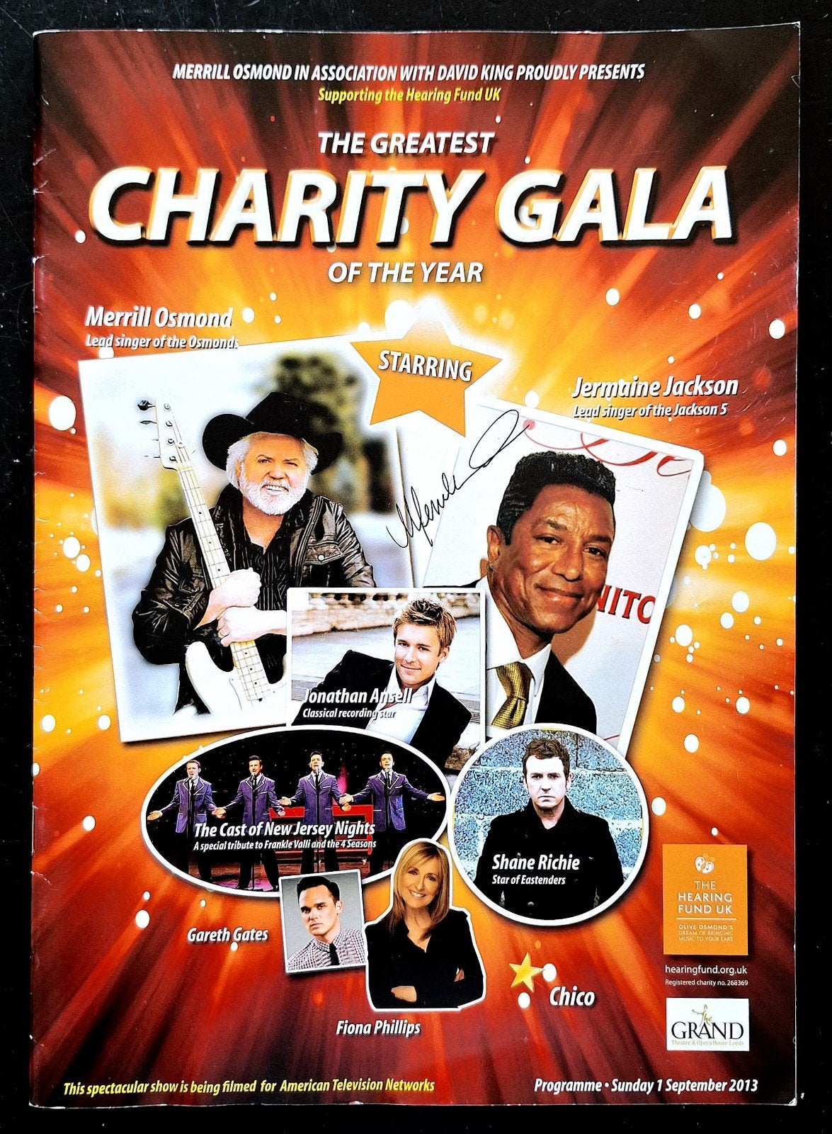 MAGAZINE  MERRILL OSMOND - Charity Gala Of The Year, Boeken, Ophalen of Verzenden, Gelezen, Artiest