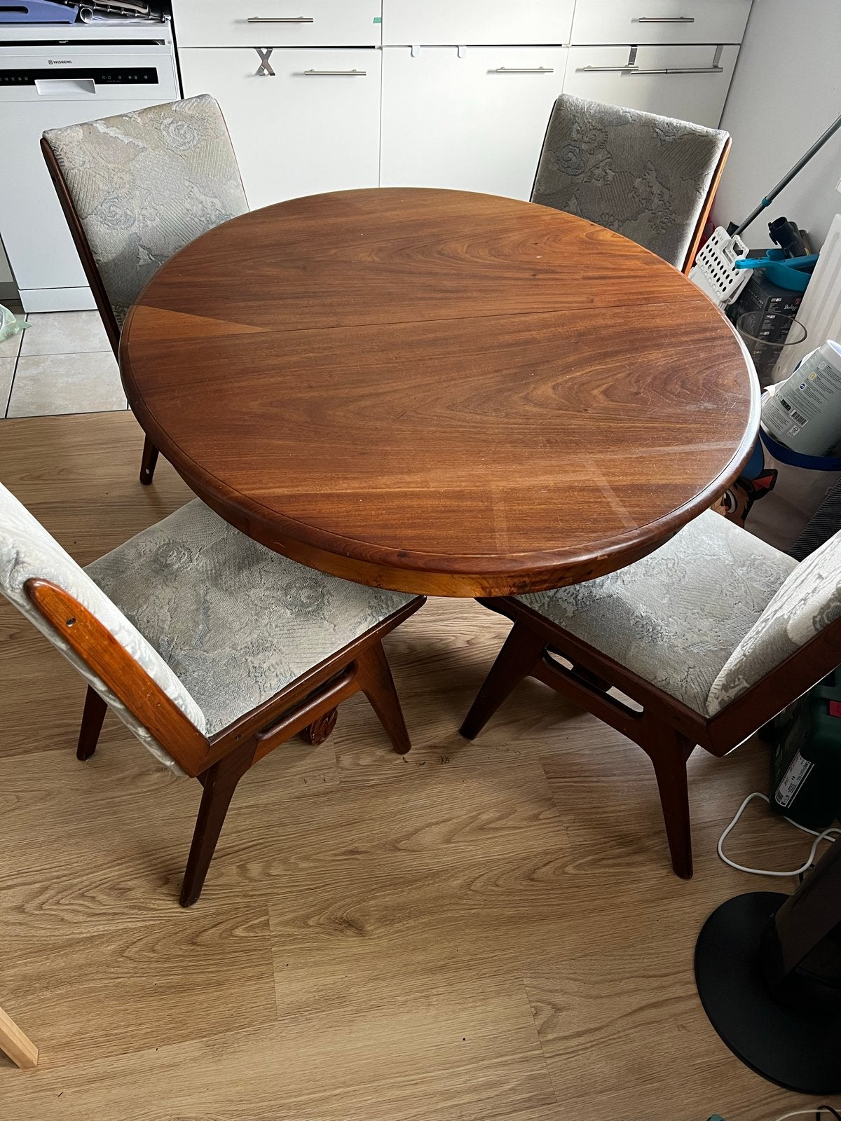 Antieke Ovale Eettafel zonder stoelen- 110x124cm, Antiek en Kunst, Ophalen