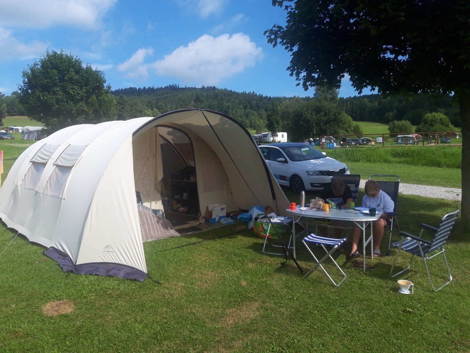 Bardani Villanova 400 Tunneltent - Ruime Gezinstent, Caravans en Kamperen, Tenten, Ophalen, Gebruikt