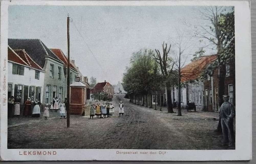 Lexmond (Utrecht) – Dorpsstraat naar den Dijk (ca. 1900), Verzamelen, Verzenden, Voor 1920, Gelopen, Utrecht
