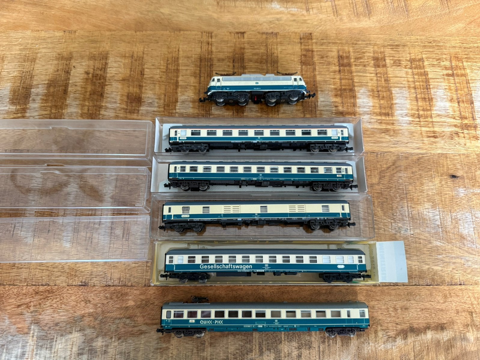 Minitrix DB Treinset BR 110 483-5 met 5 Rijtuigen N spoor, Treinset, Gelijkstroom, Trix, Ophalen of Verzenden