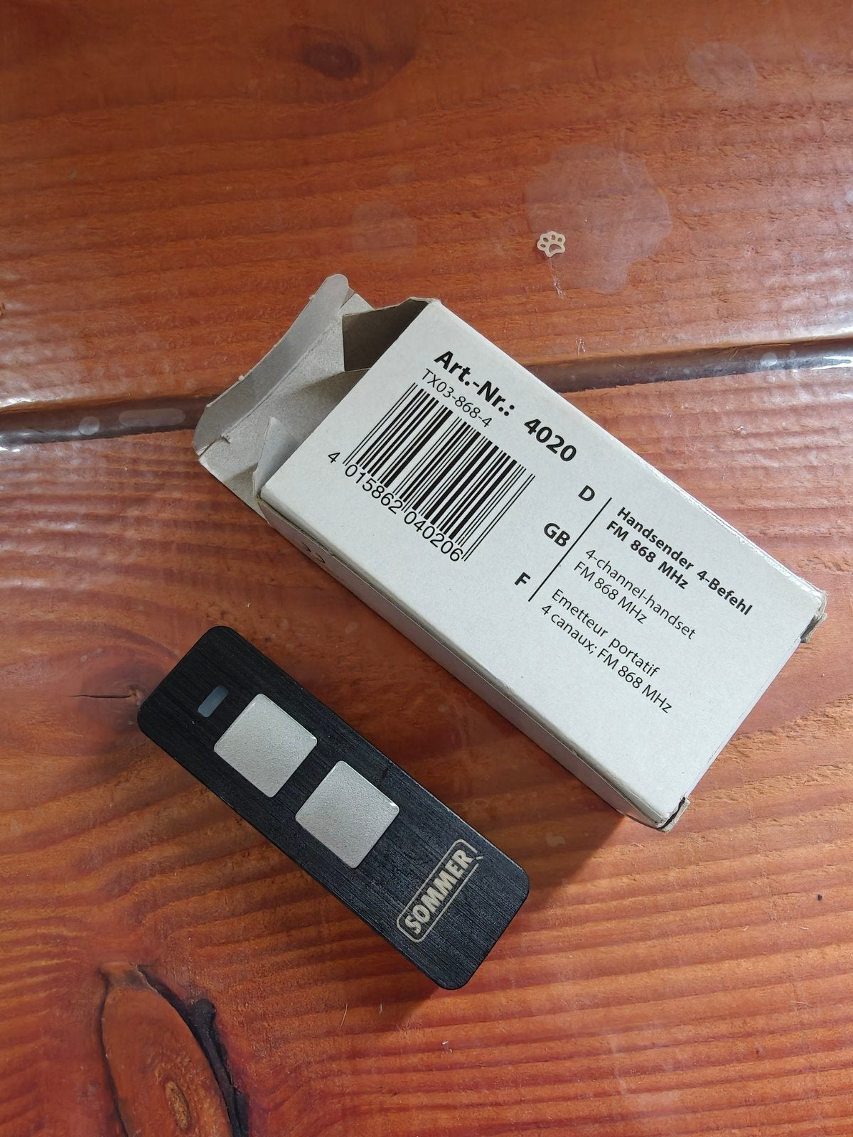 Sommer afstandsbediening elektrische garagedeur, Ophalen of Verzenden, Gebruikt