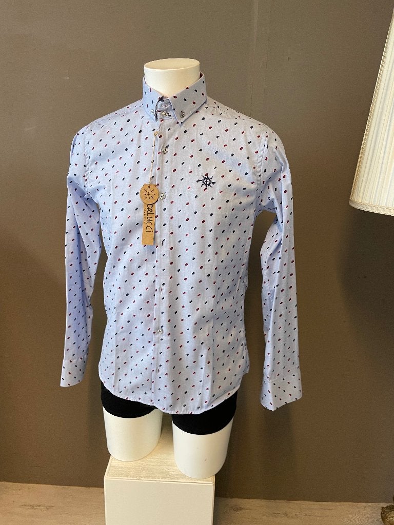 Ferlucci Overhemd blouse blauw maat S, nieuw met kaartje, Ferlucci, Blauw, Halswijdte 38 (S) of kleiner, Nieuw