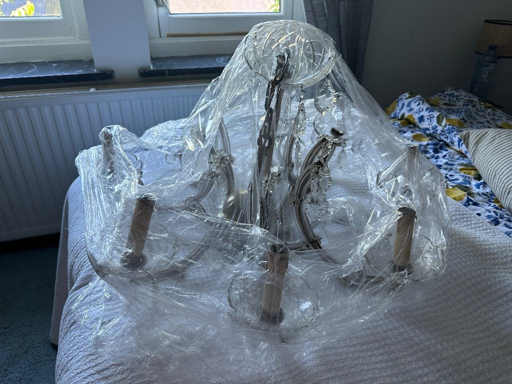 Kroonluchter, Ophalen, Gebruikt, Glas