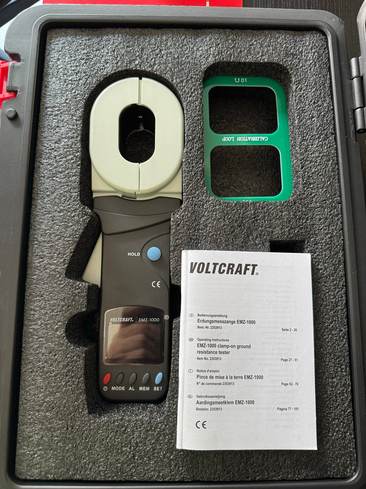 Voltcraft EMZ-1000 Aardingsmeetklem - Zo goed als nieuw, Ophalen of Verzenden, Zo goed als nieuw, Elektriciteit