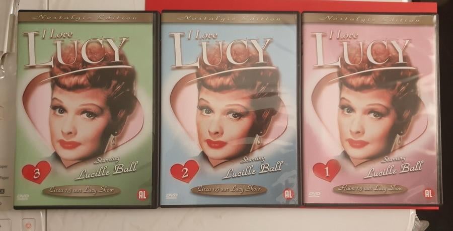 DVD 3x Lucille Ball Cassette "I love Lucy", Alle leeftijden, Ophalen of Verzenden, Gebruikt, Komedie