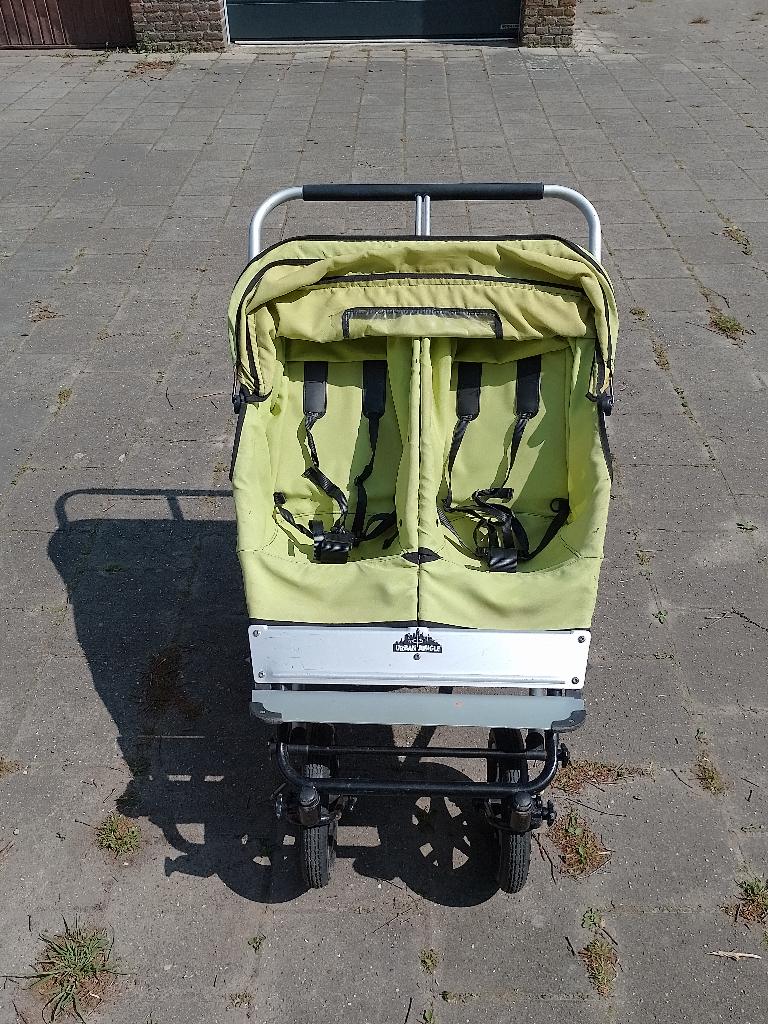 Tweeling kinderwagen, Kinderen en Baby's, Kinderwagens en Combinaties, Gebruikt, Kinderwagen, Overige merken, Duowagen, Luchtbanden