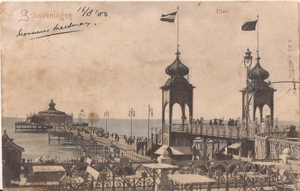 Schevenngen Pier 1903 Uitg. B & J.D., Ophalen of Verzenden, Voor 1920, Gelopen, Zuid-Holland