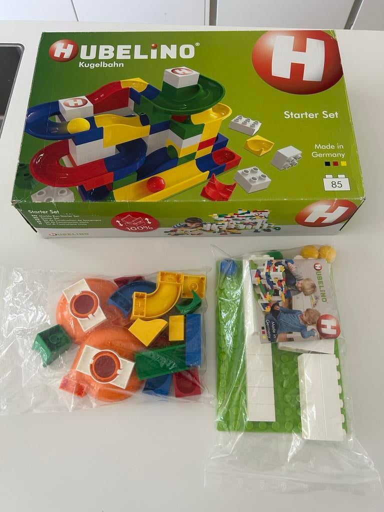 Hubelino knikkerbaan sets (start &uitbreiding met trechters), Ophalen of Verzenden, Zo goed als nieuw, Overige merken