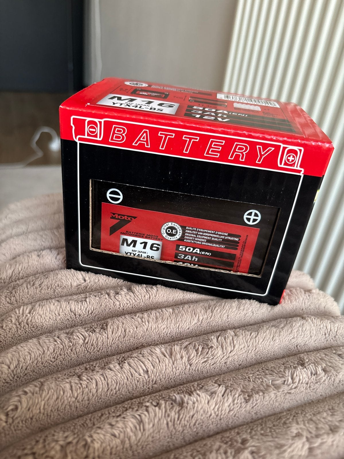 Nieuwe Moto M16 YTX4L-BS 12V 3Ah Motor/scooter  Accu, Motoren, Ophalen of Verzenden, Nieuw