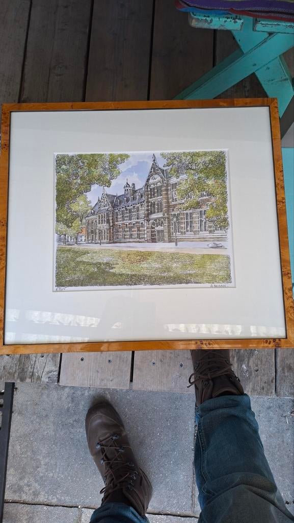 Ets van dr A Brobbel, Antiek en Kunst, Kunst | Schilderijen | Klassiek, Ophalen of Verzenden