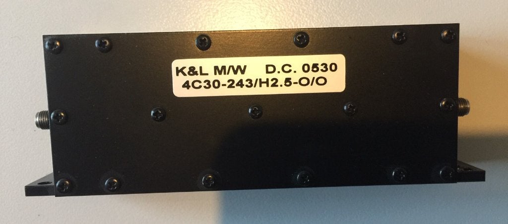 K&L  4C30-243   Band Pass Filter, Telecommunicatie, Zenders en Ontvangers, Ophalen of Verzenden, Zo goed als nieuw