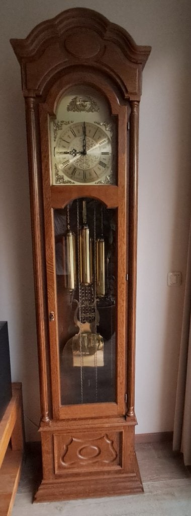 staande klok met vol Big Ben / Westminster geluid (8-gongs), Antiek en Kunst, Ophalen