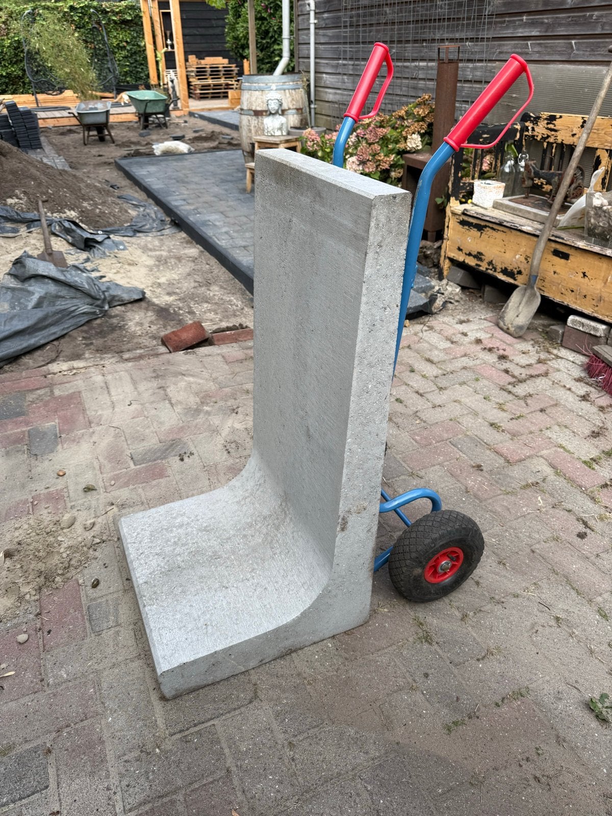 Betonnen L-element 100x50x50, Ophalen, Gebruikt