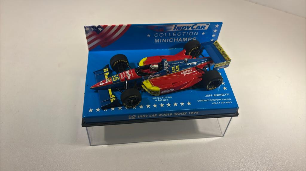 Lola t 93 chevy jeff andretti indycar 1.43, Hobby en Vrije tijd, Modelauto's | 1:43, Auto, Ophalen of Verzenden, MiniChamps, A