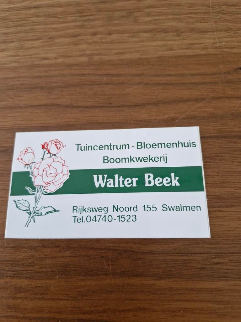 7721 Tuincentrum Walter Beek - Bloemenhuis & Boomkwekerij, Ophalen of Verzenden, Nieuw
