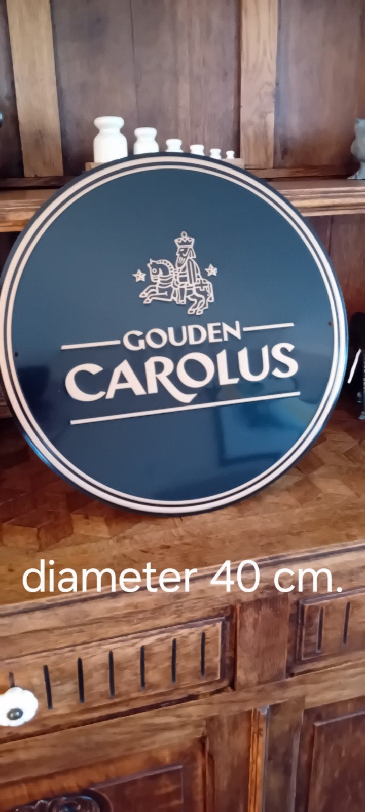 Reclameplaat gouden carolus, Ophalen of Verzenden