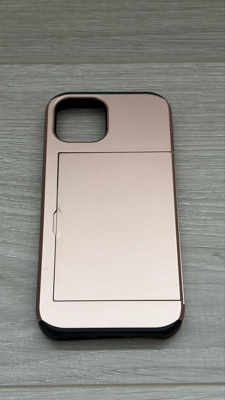 iPhone 15 Hoesje met Kaarthouder - Roségoud, Telecommunicatie, IPhone 15, Verzenden, Hoesje of Tasje, Zo goed als nieuw