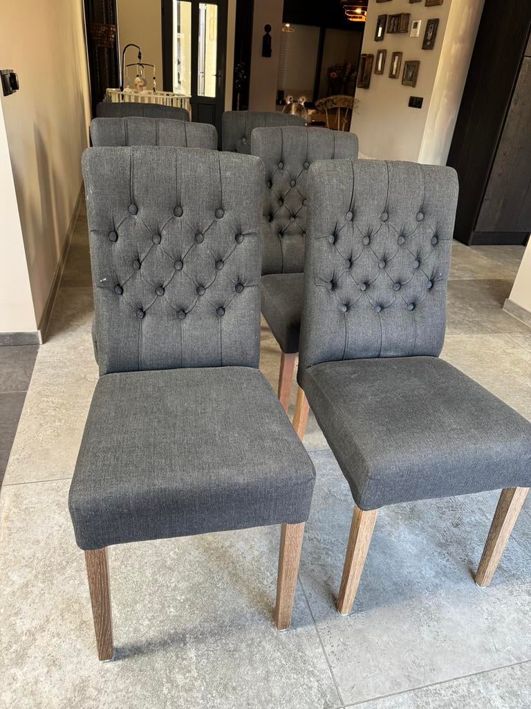 Eetkamer stoelen landelijk, Huis en Inrichting, Stoelen, Ophalen, Zo goed als nieuw, Vijf, Zes of meer stoelen