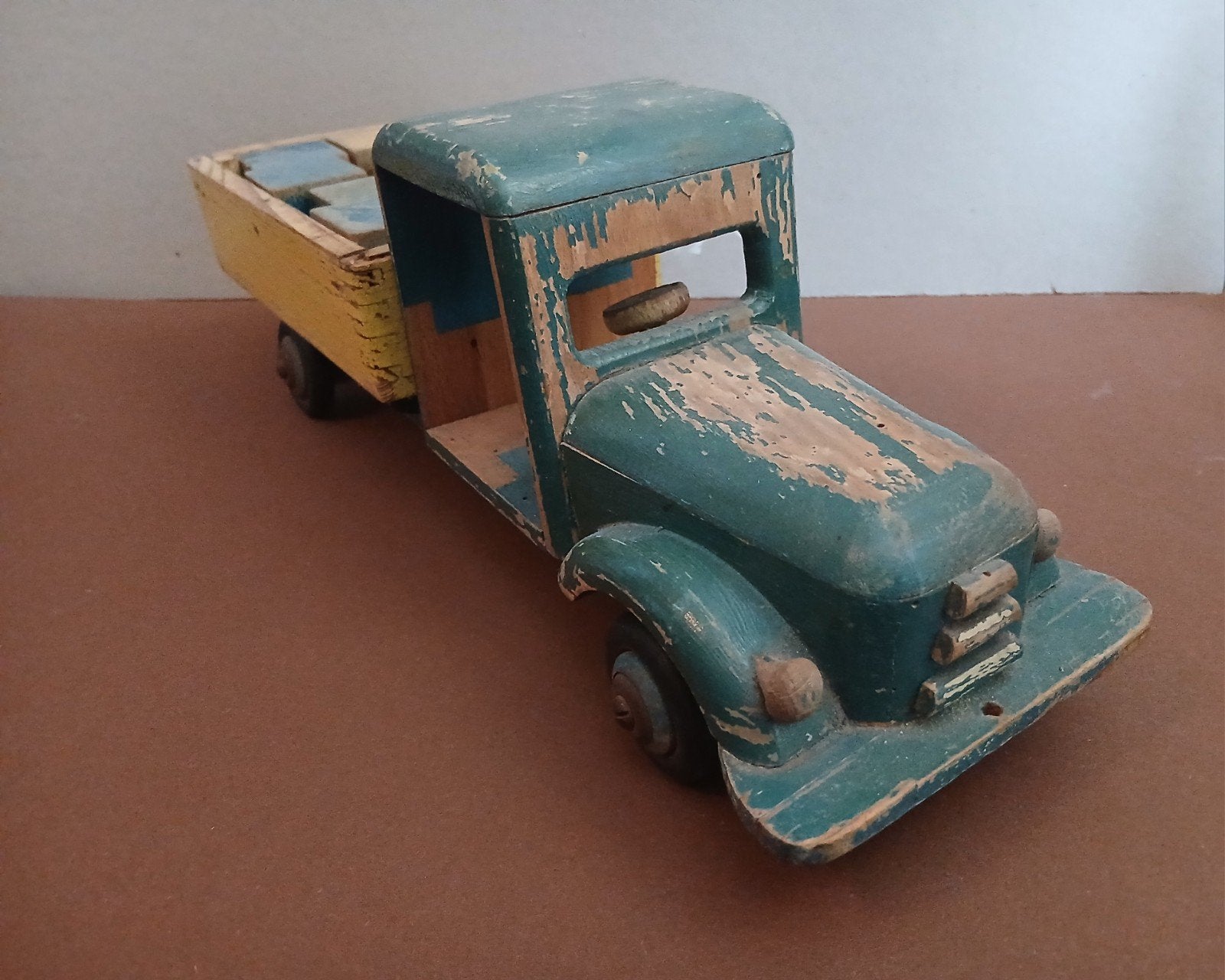 Vintage houten vrachtwagen, Ophalen of Verzenden