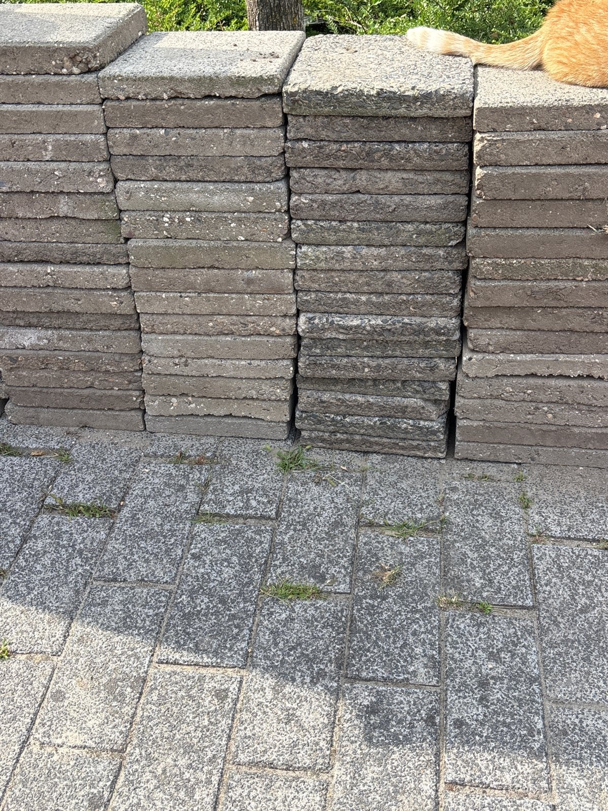 Diverse partij gebruikte terrastegels en klinkers, Ophalen, Gebruikt, Overige typen, 10 m² of meer