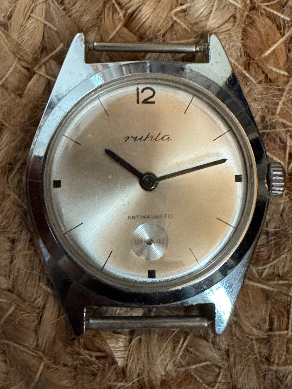 Vintage Ruhla Polshorloge - Antiek Horloge, Sieraden, Tassen en Uiterlijk, Horloges | Antiek, Overige merken, Staal, Polshorloge