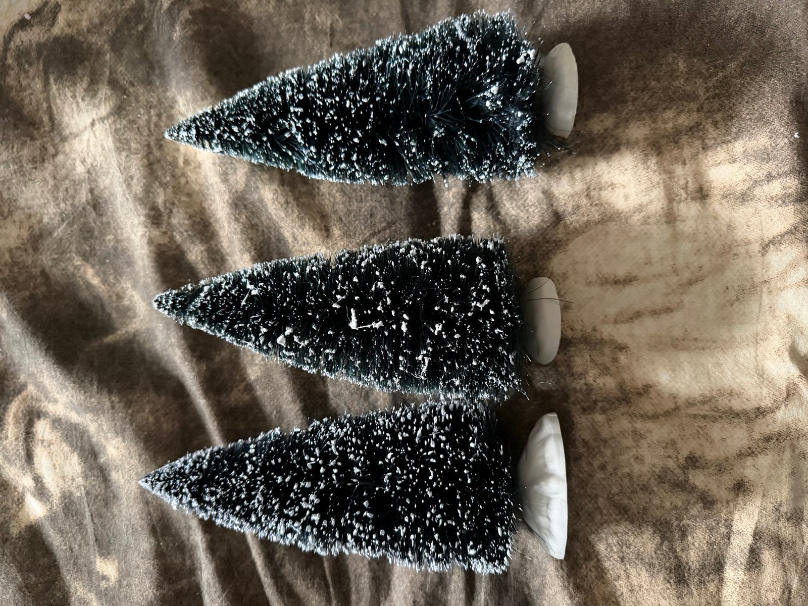 Grote Set Kerstdorp Bomen – Diverse Maten – Besneeuwd, Diversen, Ophalen, Gebruikt