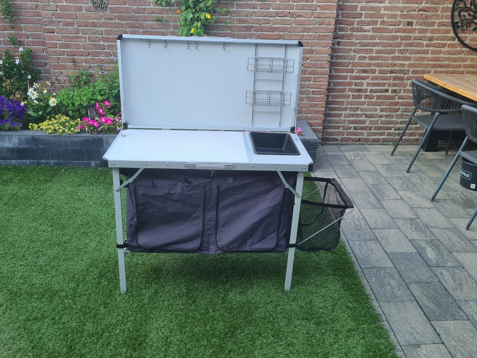 Campingkeuken/keukenkastje camping/ambassador keuken, Caravans en Kamperen, Ophalen, Gebruikt