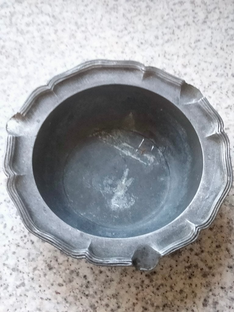 Tinnen asbak, Antiek en Kunst, Antiek | Tin, Ophalen