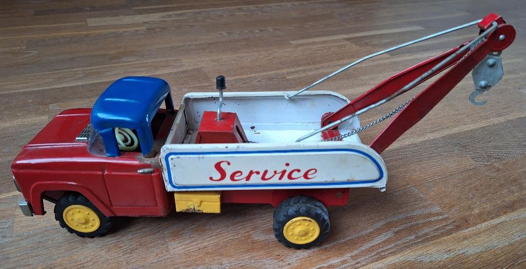 Speelgoed Vintage Takelwagen Ford 27 cm ongeveer 60 jr oud, Ophalen of Verzenden, Gebruikt