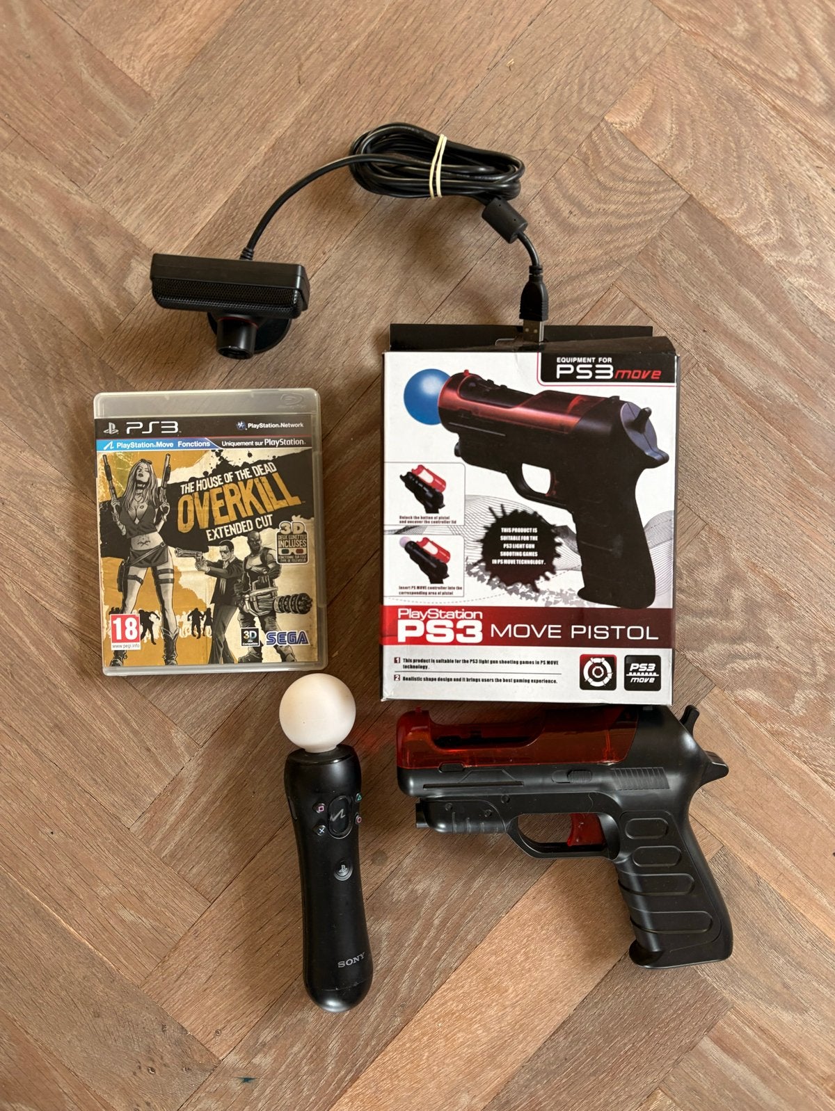 PS3 Move Controller Gun + camera+ House of the Dead Overkill, Gebruikt, Vanaf 18 jaar, Shooter, 1 speler